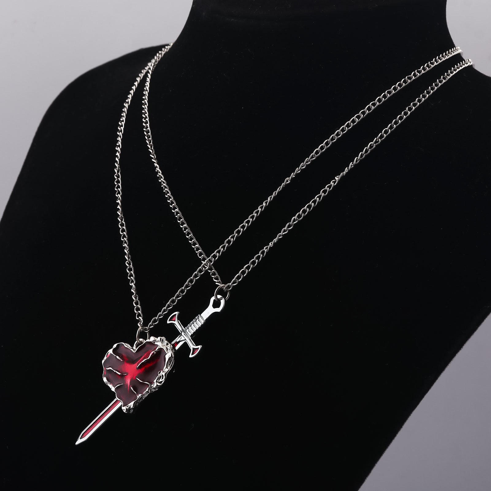 New Sword Heart Couple Necklac - Bubble Sword Wand ulasan dan harga