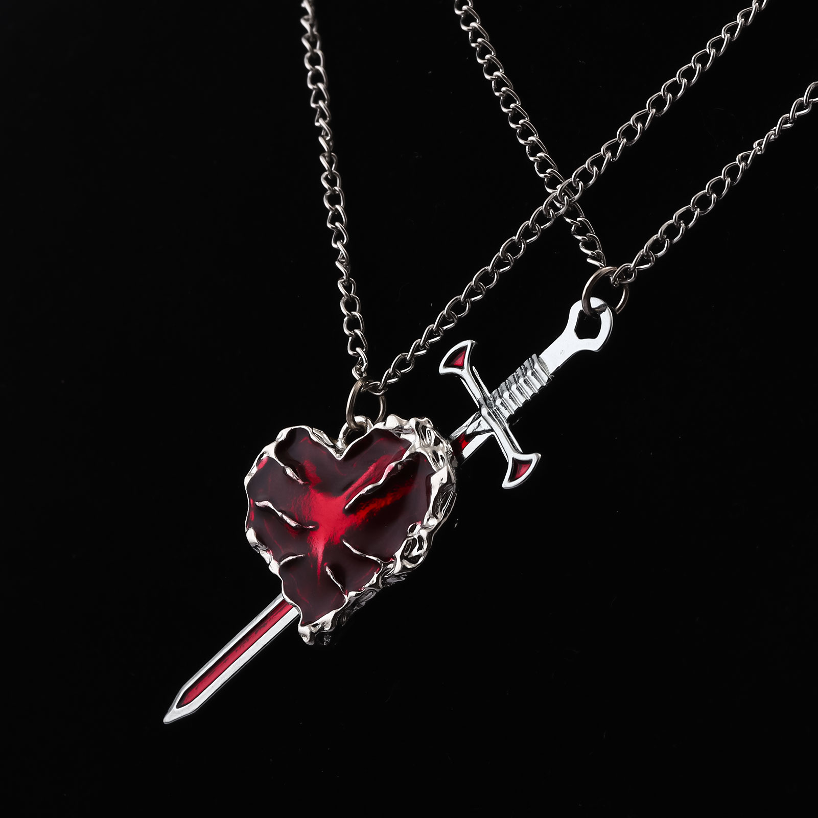 New Sword Heart Couple Necklac - Bubble Sword Wand ulasan dan harga