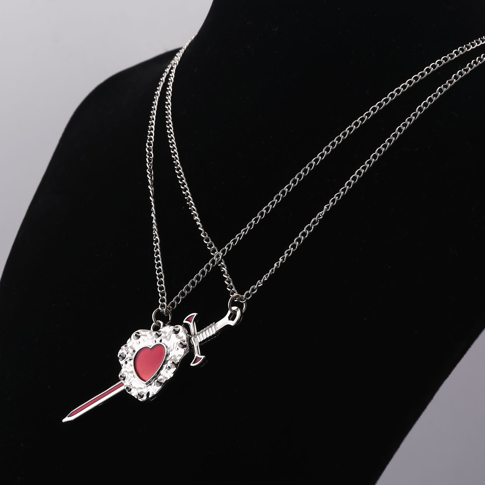 New Sword Heart Couple Necklac - Bubble Sword Wand ulasan dan harga
