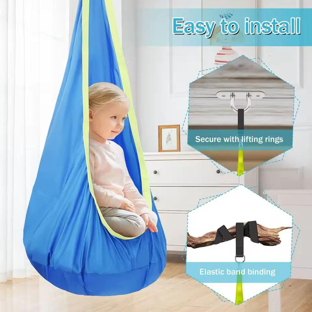 Kids Pod Swing Seat Nylon Hang - Kids Outdoor Swing Chair ulasan dan harga