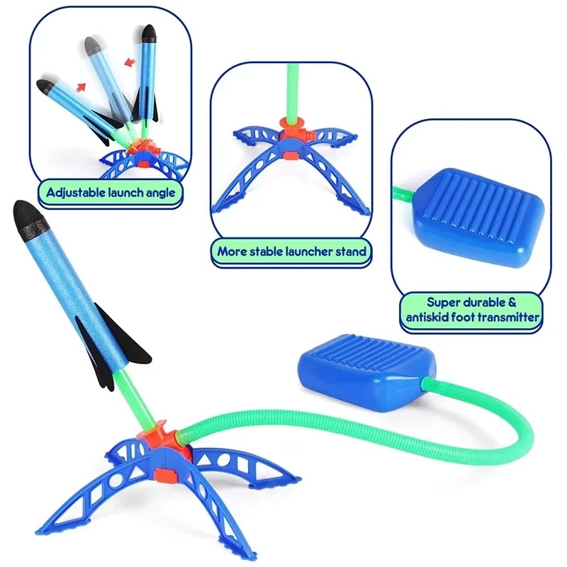 Air Rocket Foot Pump Launcher  - Kids Outdoor Jumpsuit ulasan dan harga