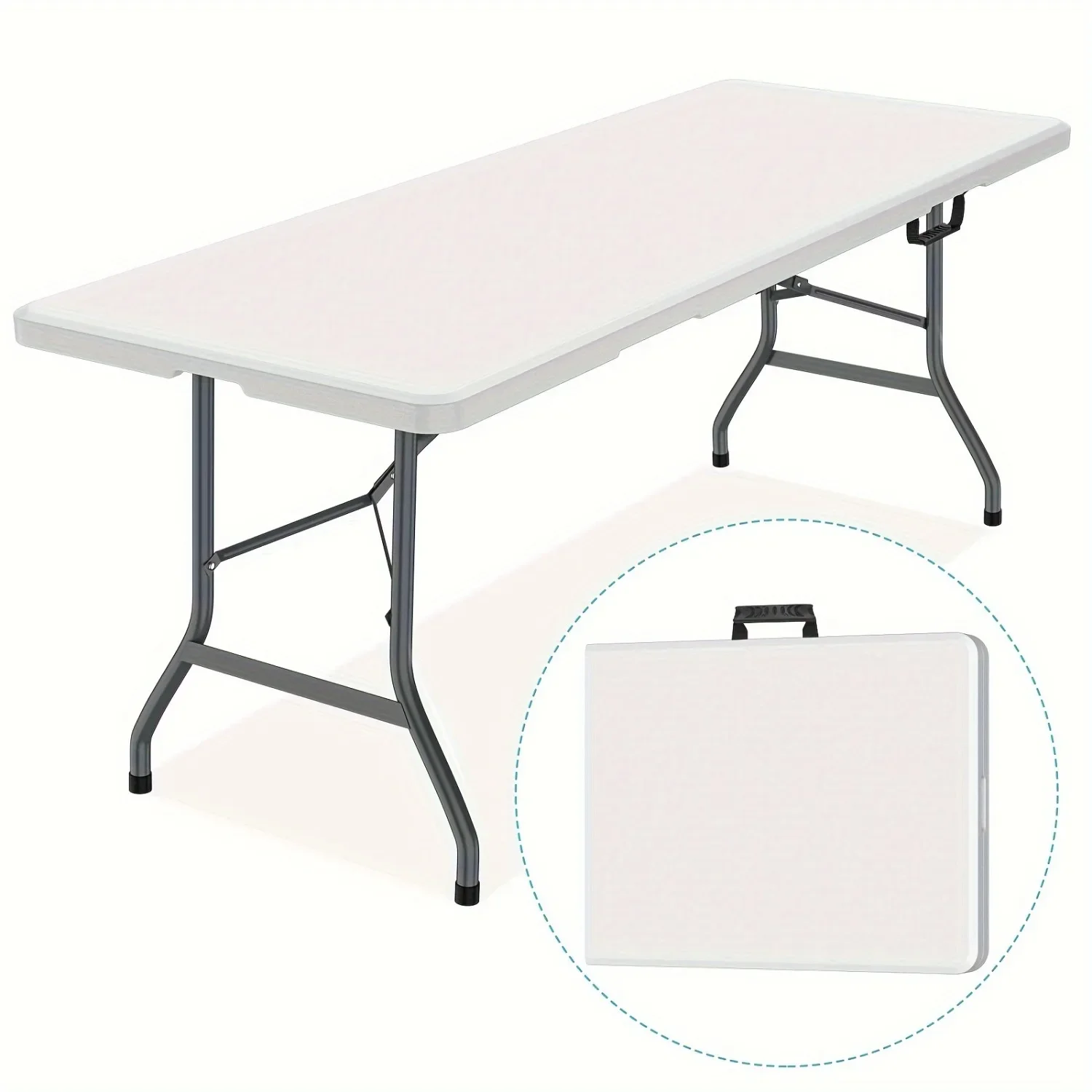 6FT Spacious Plastic Folding T - Kids Outdoor Dining Table ulasan dan harga