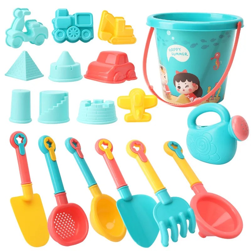 18PCS Beach Toy Set Bucket Sea - Kids Outdoor Mud Kitchen ulasan dan harga