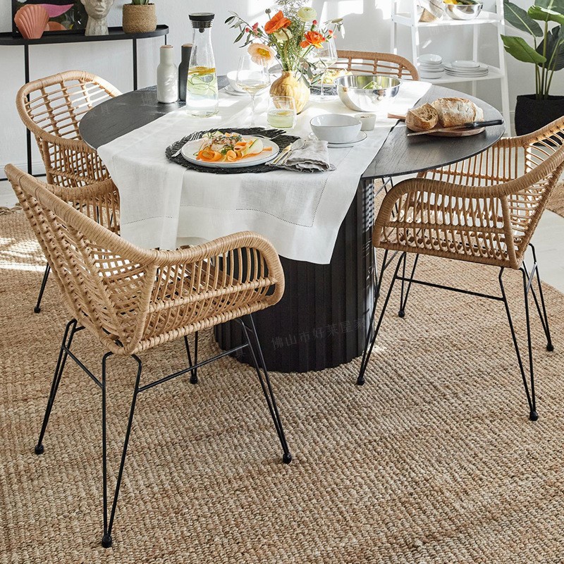MOMO Ins Rattan Outdoor Balcon - Kids Outdoor Dining Table ulasan dan harga