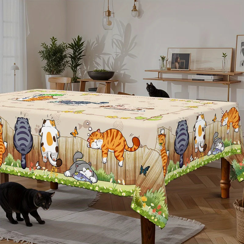 VIKAMA Beige Cartoon Cat Table - Kids Outdoor Dining Table ulasan dan harga