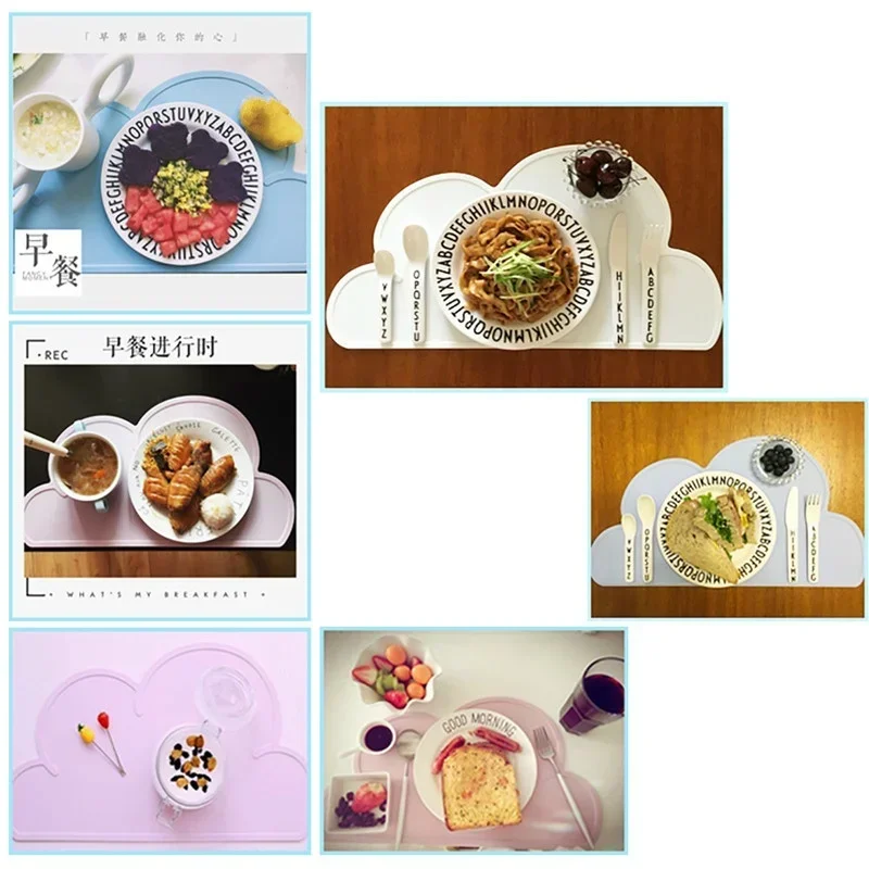 Cloud Shape Placemat Kids Plat - Kids Outdoor Dining Table ulasan dan harga