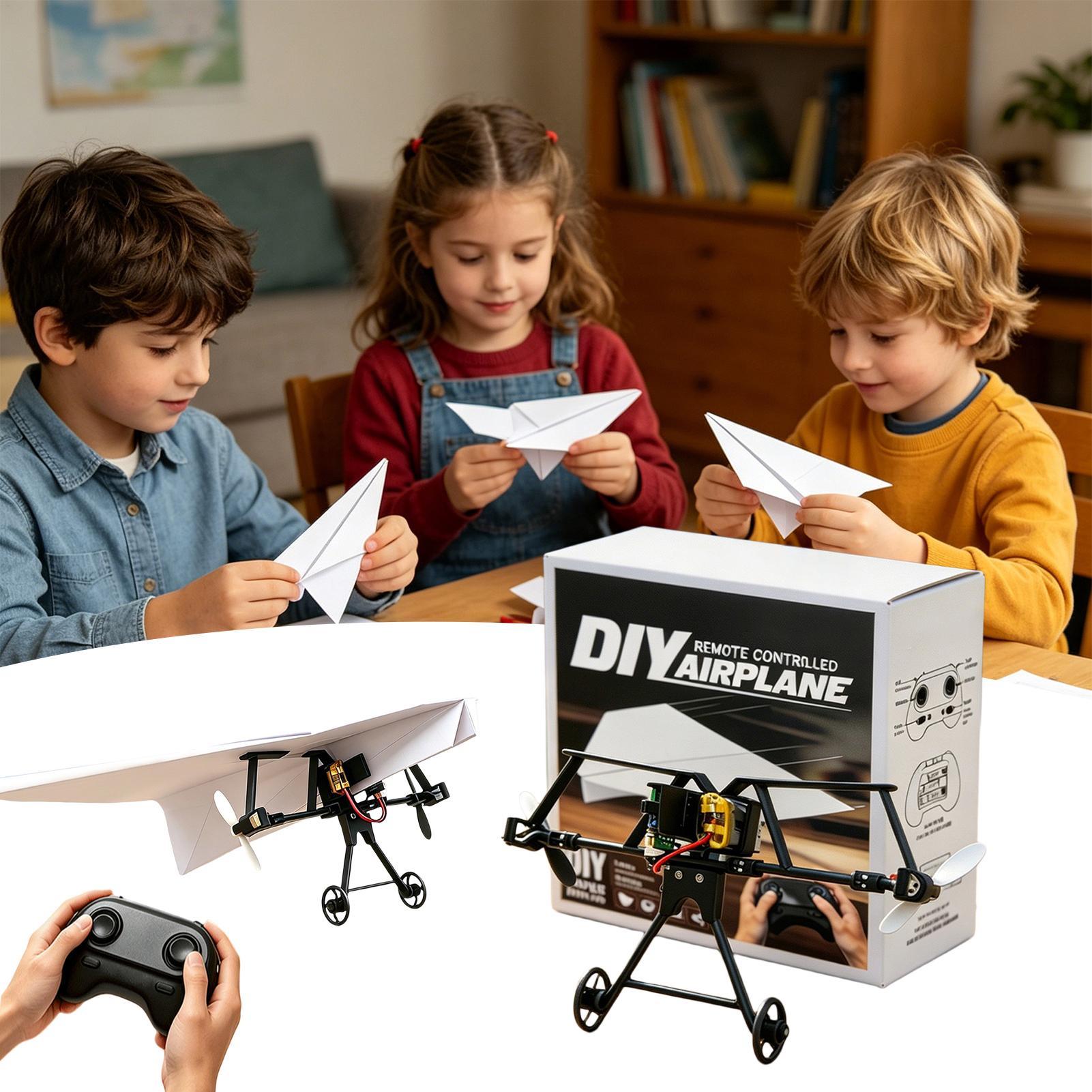 DIY RC Paper Airplane Kit Plan - Kids Outdoor Entertainment ulasan dan harga