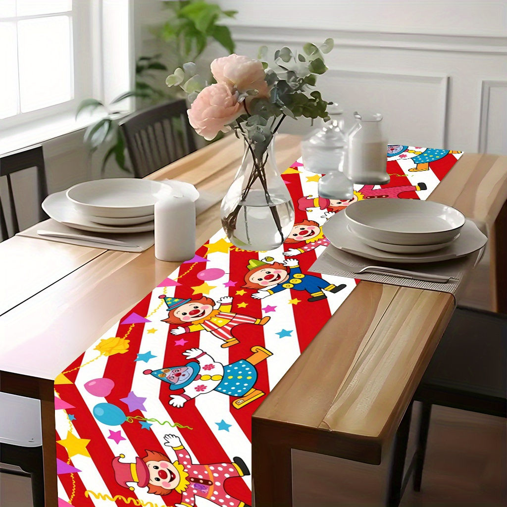 Circus Clown Party Table Runne - Kids Outdoor Dining Table ulasan dan harga