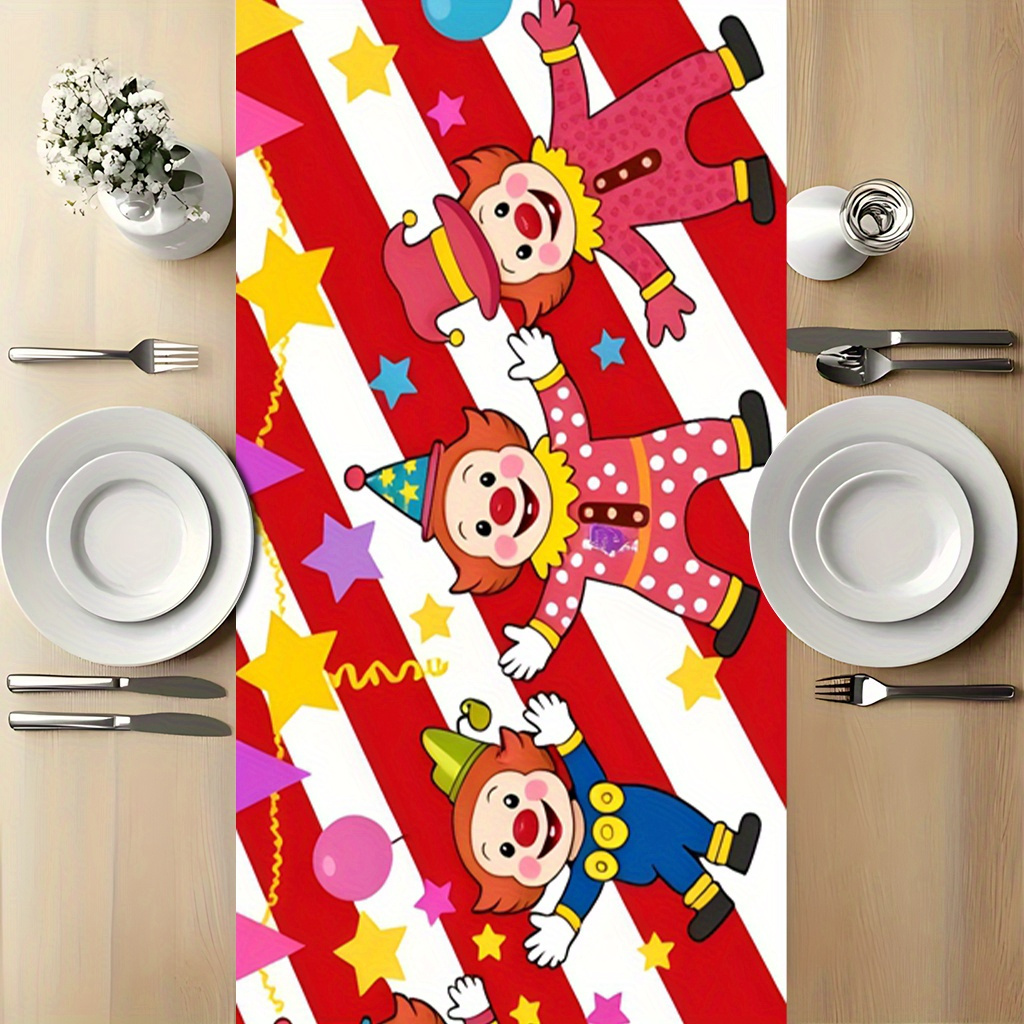 Circus Clown Party Table Runne - Kids Outdoor Dining Table ulasan dan harga