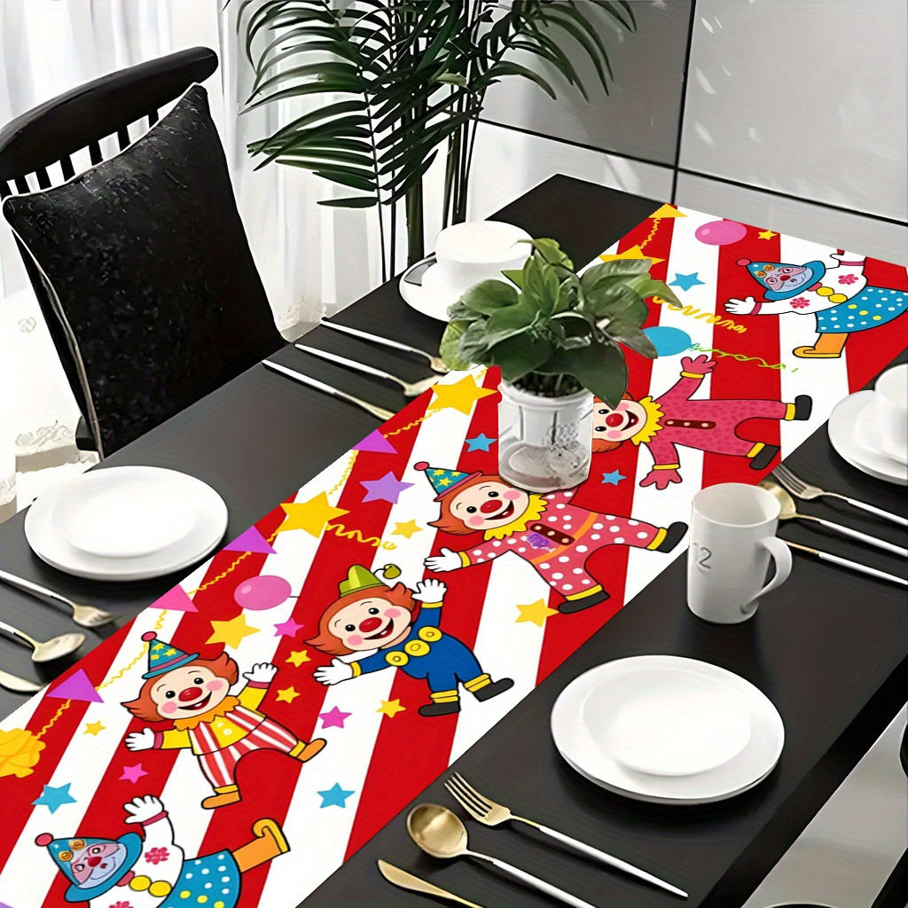 Circus Clown Party Table Runne - Kids Outdoor Dining Table ulasan dan harga