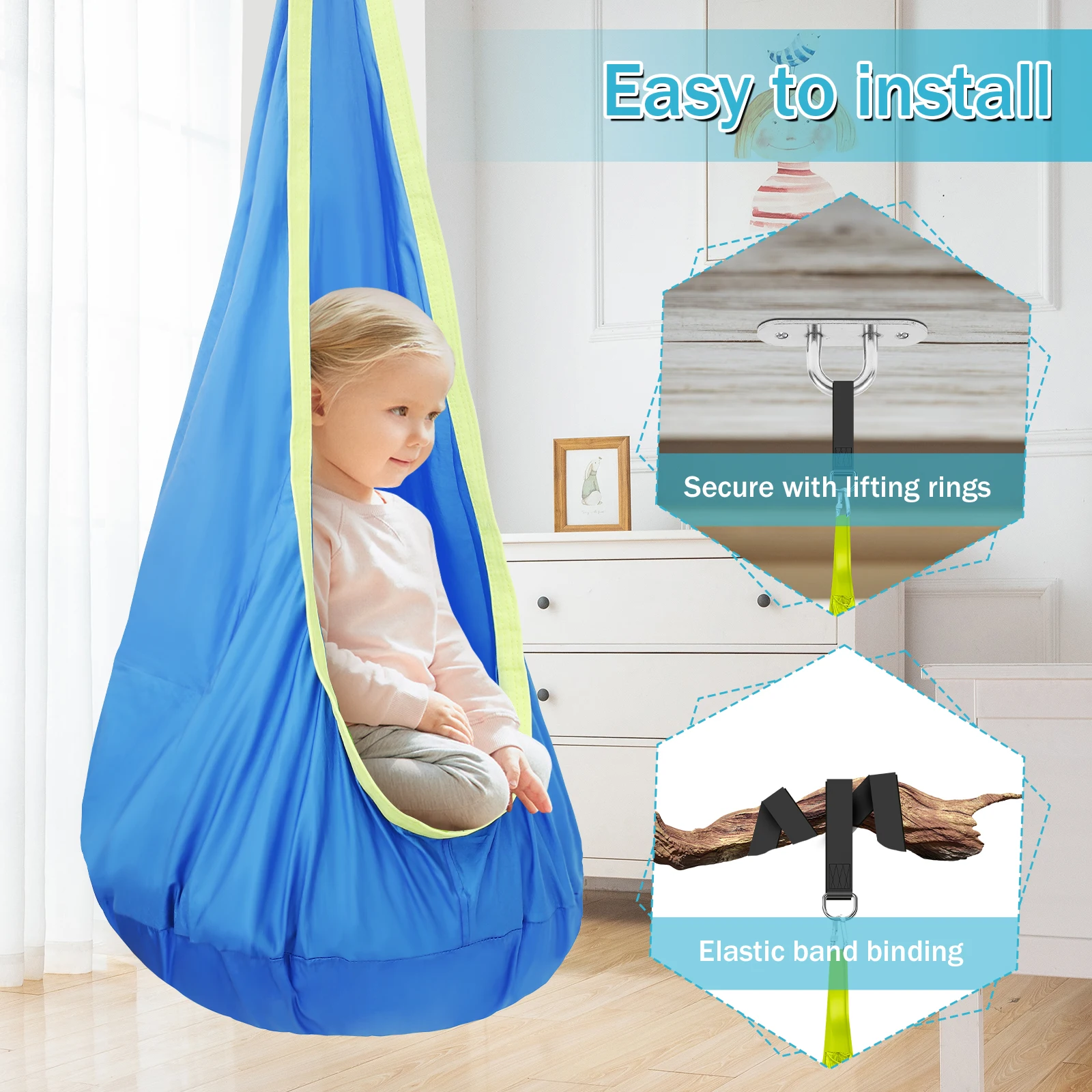 Chair Sensory Swing Chair Kids - Kids Outdoor Swing Chair ulasan dan harga