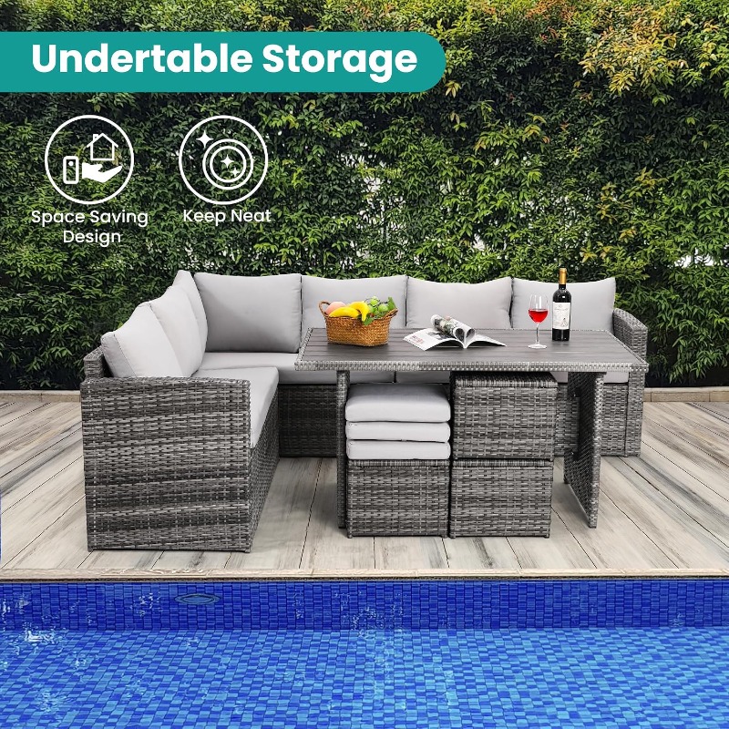Wumiokio Patio Furniture Set,  - Kids Outdoor Dining Table ulasan dan harga